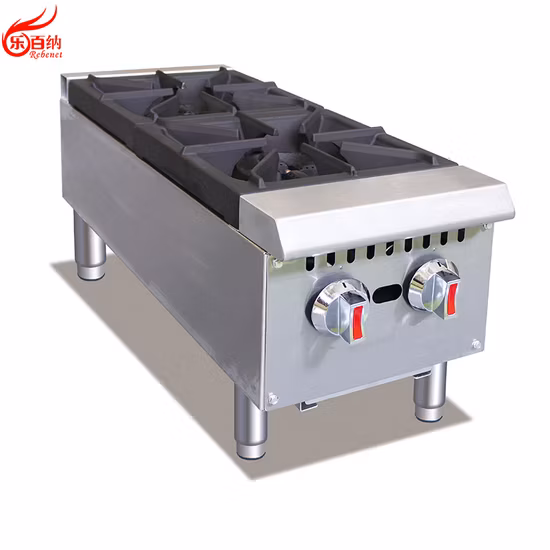 Table de cuisson Zhongshan Panneau en acier inoxydable noir Cuisine Plaque de cuisson à gaz à 3 brûleurs et 1 plaque chauffante électrique